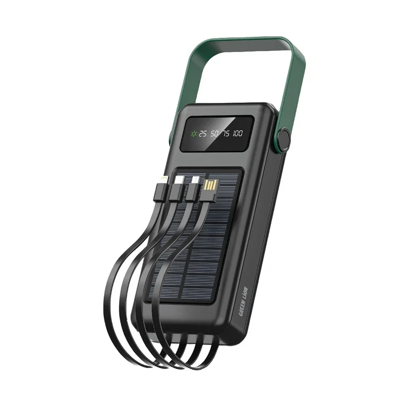 پاوربانک خورشیدی گرین لاین مدل SOLAR MAX (GNSLRPB30KBK) ظرفیت 30000 میلی آمپر ساعت