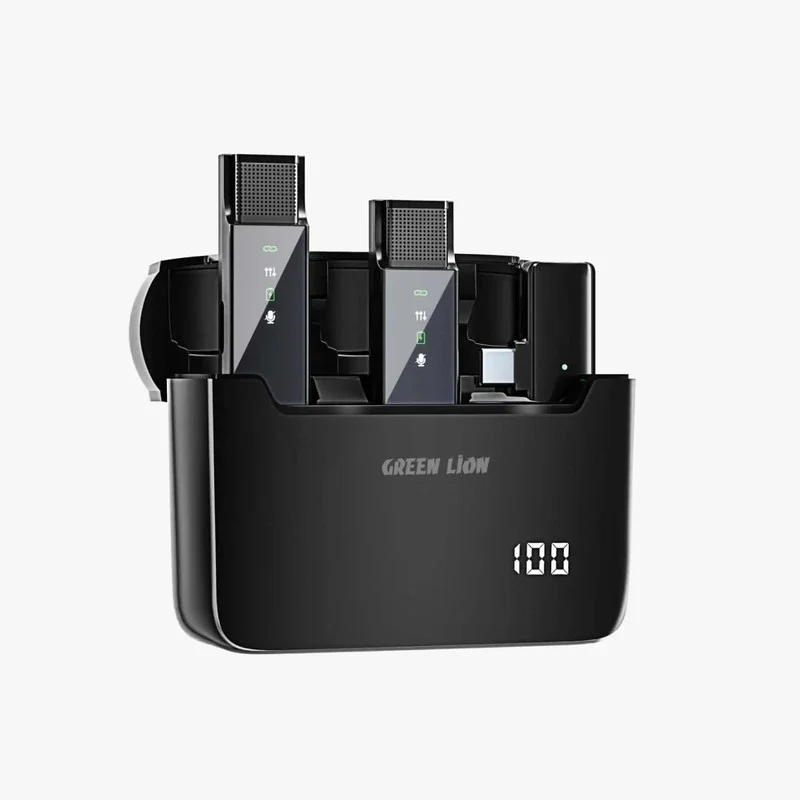 میکروفن بی سیم گرین لاین مدل (2IN1 DIGITAL DISPLAY (GN2IN1DDMTCBK