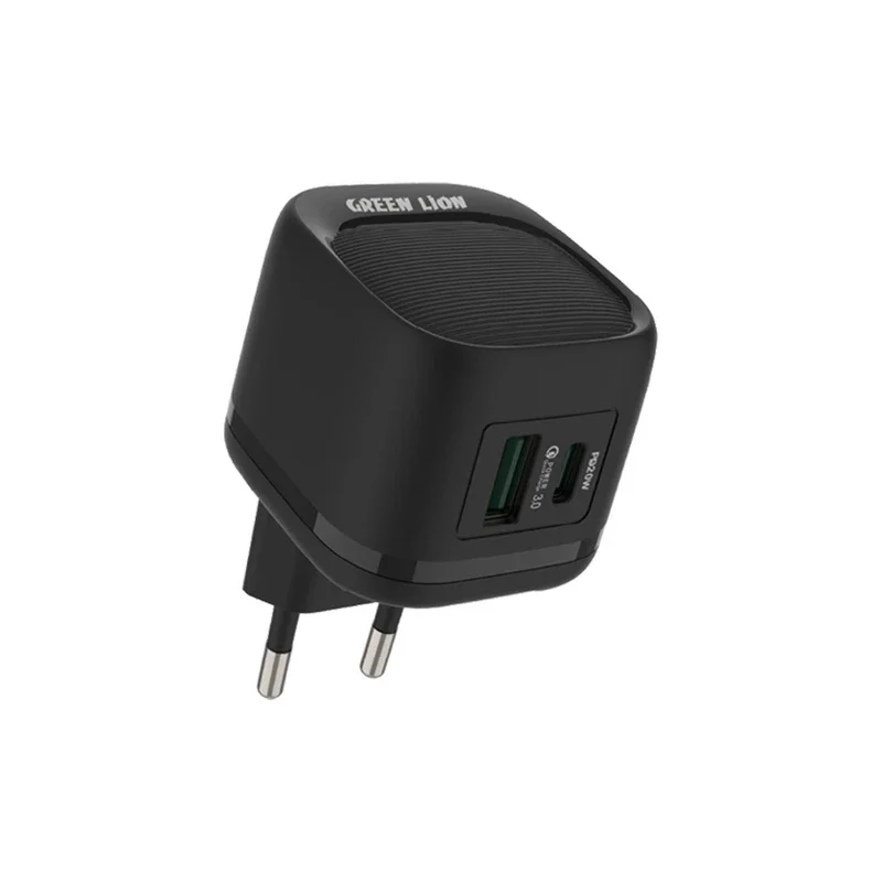 شارژر دیواری 20 وات فست گرین لاین مدل PD20W+QC GNPDQ2EUWCBK