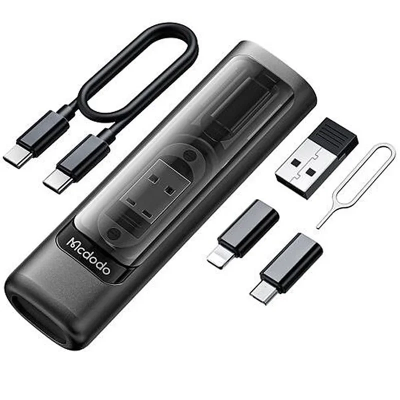 کابل تبدیل USB-C/USB به لایتنینگ/USB-C/MicroUSB مکدودو مدل WF-1720 طول 0.3 متر