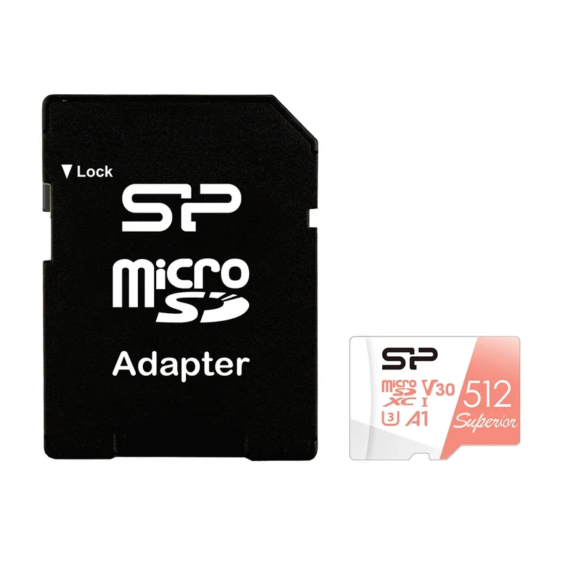 کارت حافظه microSDXC سیلیکون پاور مدل Superior کلاس 10 استاندارد4K UHS-I U3 سرعت 100MBps ظرفیت 512 گیگابایت به همراه آداپتور