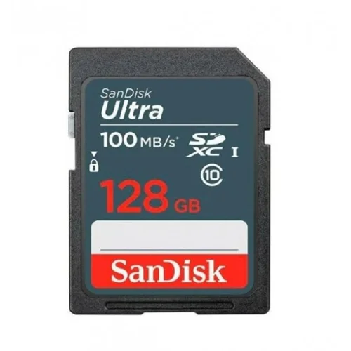کارت حافظه SDXC سن دیسک مدل ULTRA کلاس 10 استاندارد UHS-I U1 سرعت 100mb ظرفیت 128 گیگابایت