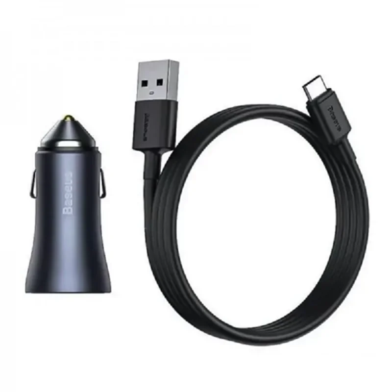 شارژر فندکی باسئوس مدل CCJDZ-C 40W به همراه کابل USB / TYPE -C