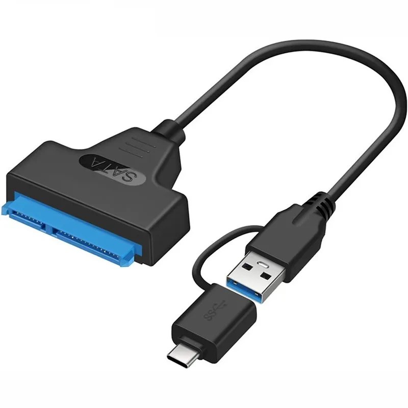 مبدل SATA به USB 3.0 و TYPE-C همراه پورت تامین برق