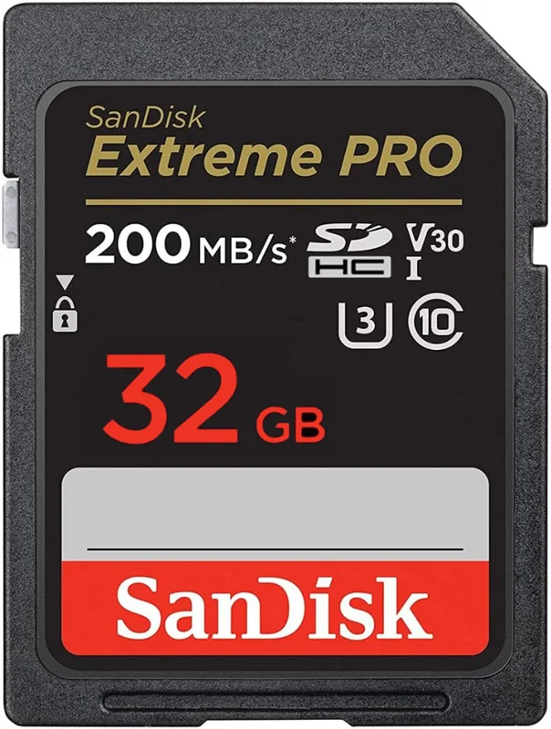 کارت حافظه SDHC سن دیسک مدل Extreme Pro V30 کلاس 10 استاندارد UHS-I U3 سرعت 200mbps ظرفیت 32 گیگابایت