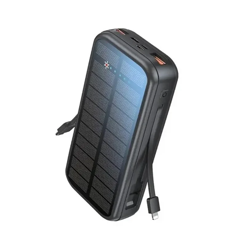 پاوربانک خورشیدی گرین لاین مدل SOLAR 2 (GNPDSOLPB20BK) ظرفیت 20000 میلی آمپر ساعت
