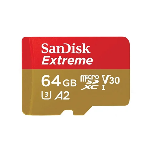 کارت حافظه MICROSDXC سن دیسک مدل SDSQXA2 Extreme استاندارد C10 U3 V30 سرعت 160MBps ظرفیت 64 گیگابایت