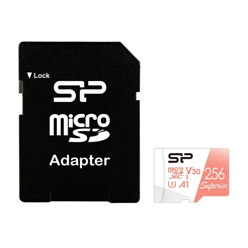 کارت حافظه microSDXC سیلیکون پاور مدل Superior کلاس 10 استاندارد4K UHS-I U3 سرعت 100MBps ظرفیت 256 گیگابایت به همراه آداپتور SD
