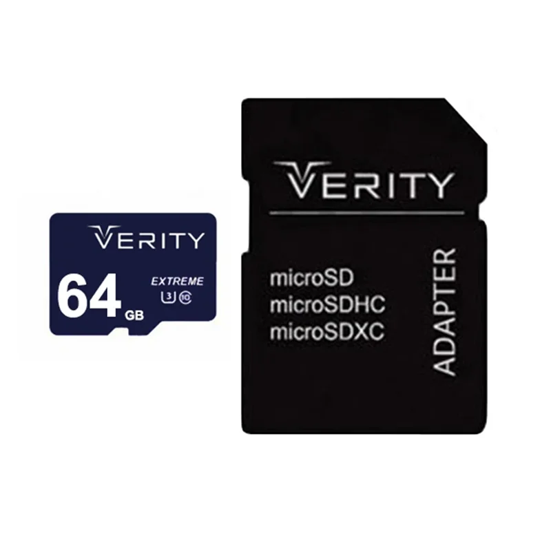 کارت حافظه microSDHC وریتی مدل EXTREME کلاس 10 استاندارد UHS-I U3 سرعت 80MBps ظرفیت 64 گیگابایت به همراه آداپتور