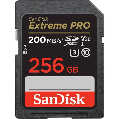کارت حافظه SDXC سن دیسک مدل Extreme Pro V30 کلاس 10 استاندارد UHS-I U3 سرعت 200mbps ظرفیت 256 گیگابایت